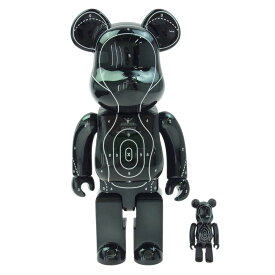NEIGHBORHOOD ネイバーフッド 222MCEMN-AC01S × BE@RBRICK ベアブリック × EMOTIONALLY UNAVAILABLE 400％ & 100% フィギュア 人形 ブラック系 【極上美品】 メンズ【中古】