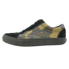 Supreme シュプリーム 15SS 2015SS0319020 x Vans Camo Old Skool バンズ カモ オールド スクール ローカット スニーカー ウッドランドカモ グリーン ブラック系 カーキ系 27cm メンズ【中古】