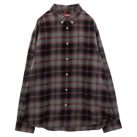 Supreme シュプリーム 25AW Plaid Flannel Shirt チェック フランネル 長袖 BD ボタンダウン シャツ マルチカラー系 L メンズ【古着】【中古】