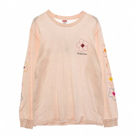 Supreme シュプリーム 17SS Been Hit L/S Tee ビーンヒット フラワープリント 長袖 カットソー ピンク系 M メンズ【古着】【中古】