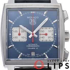 【中古】【箱 保証書】 タグ・ホイヤー モナコ クロノグラフ スティーブ マックイーン キャリバー 12 Monaco Chronograph Steve McQueen CAW2111.FC6183 SS/革 メンズ時計 ブルー