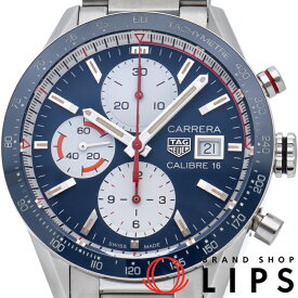 【中古】【箱 保証書】 タグ・ホイヤー カレラ キャリバー 16 クロノグラフ Carrera Calibre 16 Chronograph CV201AR.BA0715 SS メンズ時計 ブルー