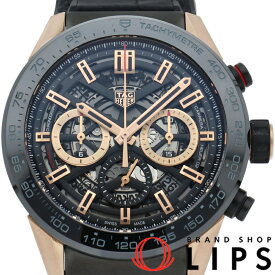 【中古】【箱 保証書】 タグ・ホイヤー カレラ キャリバーホイヤー02 クロノグラフ Carrera Calibre HEUER01 Chronograph CBG2A50.FC6450 K18PG/CE/PVD/ラバー メンズ時計 透明