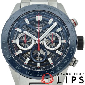 【中古】【箱 保証書】 タグ・ホイヤー カレラ キャリバーホイヤー02 クロノグラフ Carrera Calibre Heuer 01 Chronograph CBG2A11.BA0654 SS/ラバー メンズ時計 透明