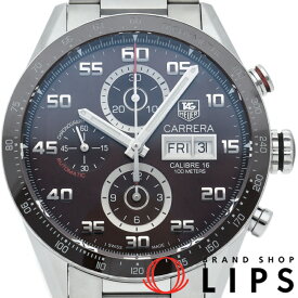 【中古】【箱 保証書】 タグ・ホイヤー カレラ キャリバー16 クロノグラフ デイデイト ブラウン Carrera Calibre 16 Chronograph CV2A1S.BA0799 SS メンズ時計 ブラウン