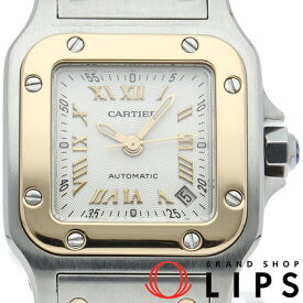 【中古】 カルティエ サントスガルベSM ウォッチ オートマチック 20周年記念限定 Santos Galbee SM 20th Anniversary Limited W20045C4 K18YG/SS レディース時計 ホワイト