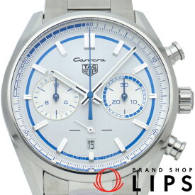 【中古】【箱 保証書 修理書 バンド 1駒】 タグ・ホイヤー カレラ クロノグラフ×ポルシェ RS 2.7 世界限定500本 メーカーOH済(保証期間中) Carrera Chronograph CBN2016.EB0275 SS メンズ時計 シルバー