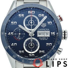 【中古】【箱 保証書】 タグ・ホイヤー カレラ クロノグラフ キャリバー16 ブルー Carrera Chronograph Caribre 16 CV2A1V.BA0738 SS メンズ時計 ブルー