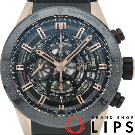 【中古】【箱 保証書】 タグ・ホイヤー カレラ キャリバーホイヤー01 クロノグラフ Carrera Calibre HEUER01 Chronograph CAR205A.FT6087 K18PG/PVD/ラバー メンズ時計 透明