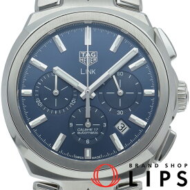 【中古】【箱 保証書】 タグ・ホイヤー リンク クロノグラフ キャリバー17 ブルー Link Caribre 17 Automatic Chronograph CBC2112.BA0603 SS メンズ時計 ブルー