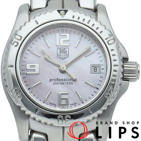 【中古】【箱】 タグ・ホイヤー リンク デイト レディース時計 シェル Exclucive Date WT141F.BA0560 SS レディース時計 ピンクシェル