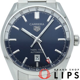 【中古】【箱 保証書】 タグ・ホイヤー カレラ キャリバー7 ツインタイム デイト Carrera Calibre 7 Twin Time Date WBN201A.BA0640 SS メンズ時計 ブルー