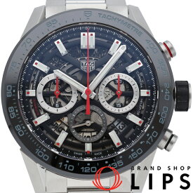 【中古】【箱 保証書】 タグ・ホイヤー カレラ キャリバーホイヤー02 クロノグラフ Carrera Calibre Heuer 02 Chronograph CBG2A10.BA0654 SS メンズ時計 透明