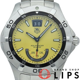 【中古】【箱】 タグ・ホイヤー アクアレーサー グランドデイト ウォッチ イエロー Aquaracer WAF1012.BA0822 SS メンズ時計 イエロー