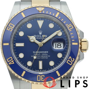 �y�V�i�z�y�� �ۏ؏��z �����b�N�X �T�u�}���[�i�f�C�g �E�H�b�` �u���[ Submariner Date 126613LB K18YG/SS �����Y���v �u���[