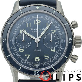 【未使用】【箱 保証書】 ブランパン エアコマンド フライバック クロノグラフ 42mm Air Command Flyback Chronograph AC02-12B40-63B チタン/革 メンズ時計 ブルー