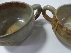 布引焼 布引窯 カップ2客セット コーヒー 茶器 中古 良品 DU-4 ★併