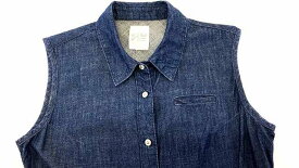 Camel Road ノースリーブ デニムワンピース インディゴ サイズL 古着 レディース JE-14 20230227