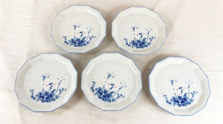 楽天市場】乃りたけ オールドノリタケ 十二角形銘々皿 5客セット 花柄  