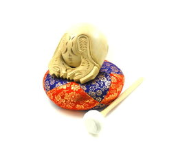 杢魚 （木魚） 白木　5．5寸 ≪木撥、総金丸布団セット【在庫処分品】[数量限定]