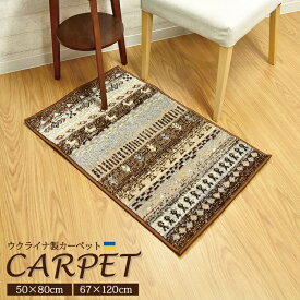 【新生活応援価格!】ウクライナ製 カーペット 50×80cm 67×120cm ラグ マット 室内 ウィルトン織り 玄関 リビング モダン 毛長 8mm 長方形 ギャベ 送料無料 滑り止め 北欧 韓国 オリエンタル ギフト プレゼント おしゃれ かわいい ギフト プレゼント 新生活
