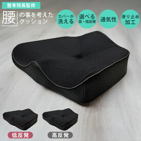 整骨院長監修 腰の事を考えた クッション 低反発 高反発 座布団 高通気 高反発 ウレタンフォーム ハニカムメッシュ 腰 骨盤 シートクッション 腰痛 猫背 姿勢 椅子用クッション チェアクッション デスクワーク モリシタ 送料無料 直送