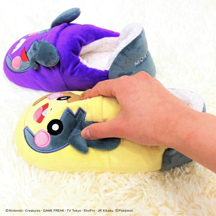 楽天市場】あったかクニャック ぬいぐるみスリッパ ポケットモンスター 