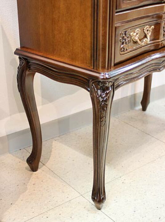 楽天市場】イタリア製 輸入家具 チェスト 4段 ネコ脚 彫刻 リビング  