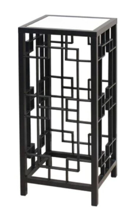 楽天市場】輸入家具 花台 フラワースタンド アイアン 黒 大理石 