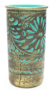 イタリア製 輸入雑貨 傘立て ブロンズ風 グリーン ゴールド リビングスタジオ 直輸入 ストレート イルポンテ アンティーク 9683T 対象地域送料無料