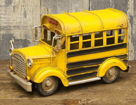 輸入雑貨 置物 スクールバス ブリキ ミニカー School Bus リビングスタジオ 直輸入 アメリカ ビンテージ アンティーク 0410A-7149