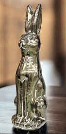 輸入雑貨 ウサギ 兎 置物 オブジェ シルバー リビングスタジオ 直輸入 テラコッタ アンティーク風 モダン ラグジュアリー 85661RB 送料無料