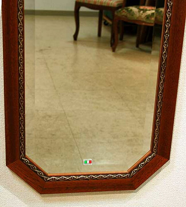 楽天市場】イタリア製 輸入雑貨 ミラー 姿見 八角 バロッコ 古木
