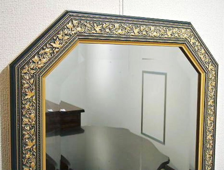 楽天市場】イタリア製 輸入雑貨 ミラー 姿見 ブルー ゴールド 38X138 