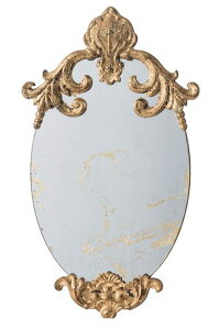 輸入雑貨 ミラー ロココ ゴールド リビングスタジオ 直輸入 ヨーロピアン クラシック シャビーシック アンティーク 姫系 85253MR 送料無料