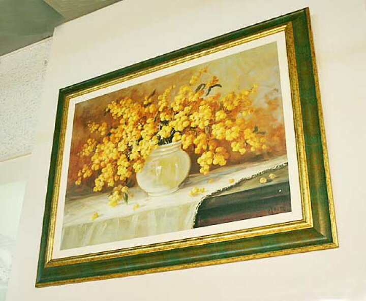 楽天市場】イタリア製 輸入雑貨 額絵 アートフレーム ミモザ リビング 