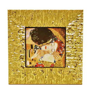 イタリア製 輸入雑貨 額絵 アートフレーム クリムト 接吻 リビングスタジオ 直輸入 キス 分離派 ストックレー フリーズ 1414-614 送料無料