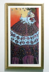 イタリア製 輸入雑貨 額絵 ヴァレリー モージュリ 「蝶のためのメロディ」 リビングスタジオ アンティーク ゴールド FAL-0250-25 対象地域送料無料