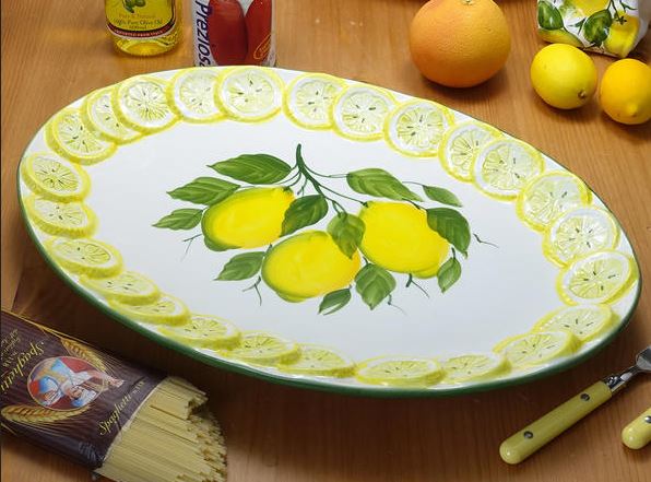 イタリア 大皿 レモン トレー パスタ サラダ オードブル BRE-1767LE-