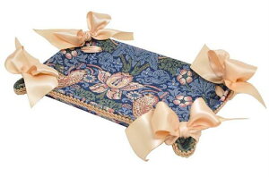 輸入雑貨 トレー 小物入れ リボン ジェニファーテイラー ウィリアムモリス イチゴ泥棒 Jennifertaylor ジュエリー スマホ リモコン 33100TY