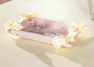 輸入雑貨 トレー 小物入れ ピンク ジェニファーテイラー Jennifertaylor Heirloom ヘアルーム リボン アクセサリートレー 33238TY