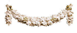 イタリア製 輸入雑貨 壁飾り 壁掛け ロココ アイボリー フルーツ イサス ISAS リビングスタジオ 直輸入 ウォールデコレーション 姫系 ISA-1500 ier-1500be C1500