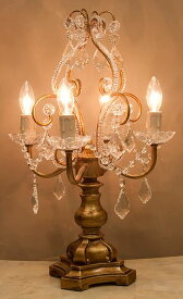 輸入雑貨 ランプ スタンド テーブルランプ ゴールド シャビーシック アンティーク ブロカンテ 照明 ナチュラル 姫系 SDL1248CG-2 対象地域送料無料