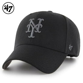’47 フォーティセブン FORTYSEVEN MVPキャップ 帽子 New York Mets/ニューヨーク・メッツ カラー：Black × Charcoal Logo MLB アメカジ ファッション メンズ レディース ぼうし ハット