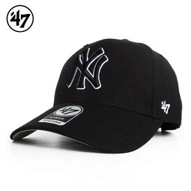 ’47 フォーティセブン FORTYSEVEN MVPキャップ 帽子 Yankees ヤンキース カラー：Black x Black & White Logo MLB アメカジ ファッション メンズ レディース ぼうし ハット