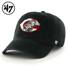 ’47 フォーティセブン FORTYSEVEN '47 CLEAN UP クリーンナップ キャップ 帽子 Reds レッズ カラー：BLACK ローキャップ アメカジ ファッション メンズ レディース MLB ぼうし ハット