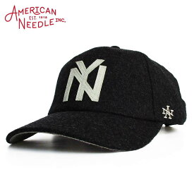 アメリカンニードル American Needle キャップ 帽子 ベースボールキャップ 「NEW YORK BLACK YANKEES NL Archive Legend」カラー：BLACK ニグロリーグ アメカジ ファッション メンズ レディース ぼうし ハット