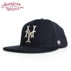 アメリカンニードル American Needle スナップバックキャップ 帽子 ベースボールキャップ 「NEW YORK CUBANS NL Archive 400」カラー：NAVY ニグロリーグ アメカジ ファッション メンズ レディース ぼうし ハット