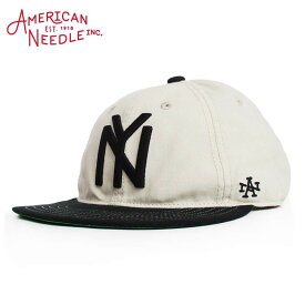 アメリカンニードル American Needle キャップ 帽子 ベースボールキャップ「NEW YORK BLACK YANKEES/ニューヨーク・ブラック・ヤンキース」カラー：Ivory×Black ニグロリーグ アメカジ ファッション メンズ レディース ぼうし ハット