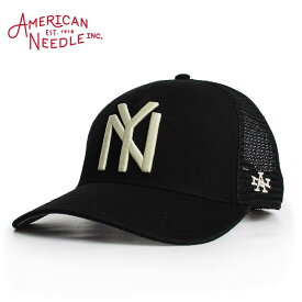 アメリカンニードル American Needle メッシュキャップ 帽子 ベースボールキャップ 「NEW YORK BLACK YANKEES 」カラー：BLACK ニグロリーグ アメカジ ファッション メンズ レディース ぼうし ハット